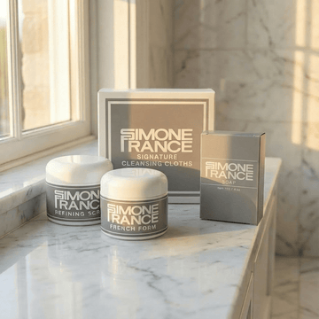 ☀️ AM Cleansing Kit: The Sandwich® Cleanse, Exfoliate, Moisturize - Simone France Skincare